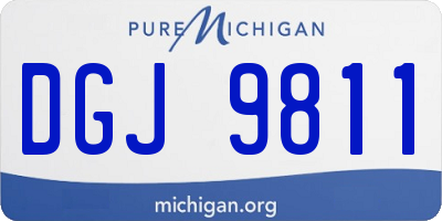 MI license plate DGJ9811