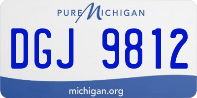 MI license plate DGJ9812