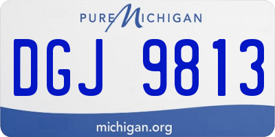 MI license plate DGJ9813