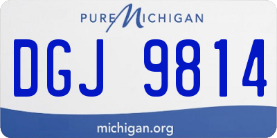 MI license plate DGJ9814