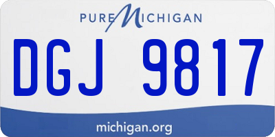 MI license plate DGJ9817