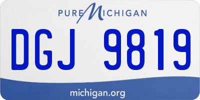 MI license plate DGJ9819