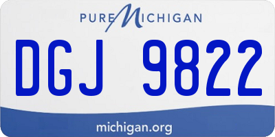 MI license plate DGJ9822