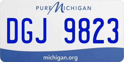 MI license plate DGJ9823