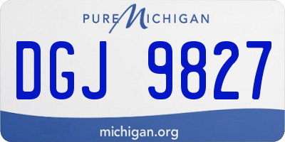 MI license plate DGJ9827