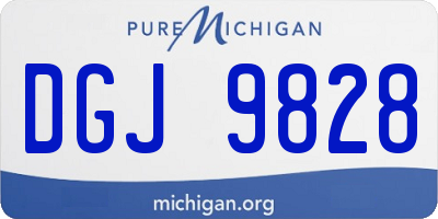 MI license plate DGJ9828