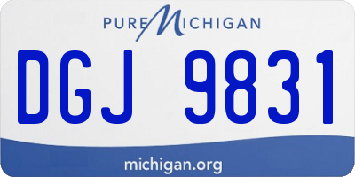 MI license plate DGJ9831