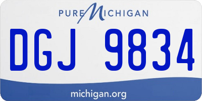 MI license plate DGJ9834
