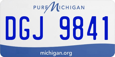MI license plate DGJ9841