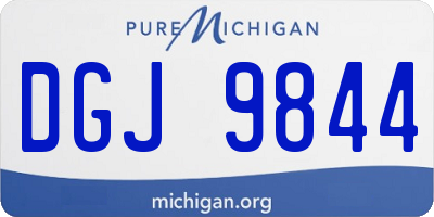 MI license plate DGJ9844