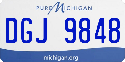 MI license plate DGJ9848