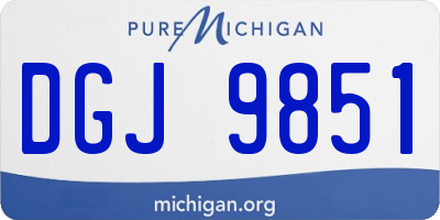 MI license plate DGJ9851