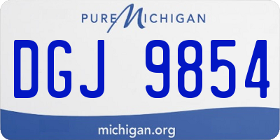 MI license plate DGJ9854