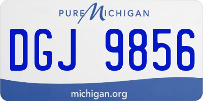 MI license plate DGJ9856