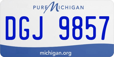 MI license plate DGJ9857