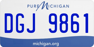 MI license plate DGJ9861