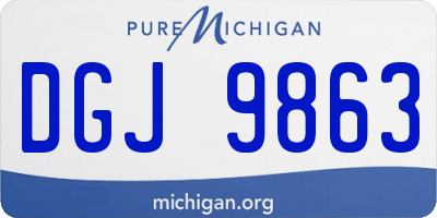 MI license plate DGJ9863