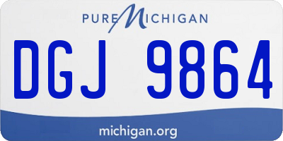 MI license plate DGJ9864