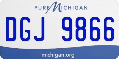 MI license plate DGJ9866