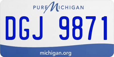 MI license plate DGJ9871