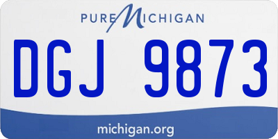 MI license plate DGJ9873