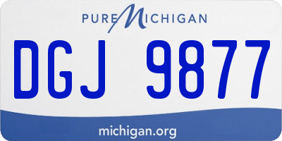 MI license plate DGJ9877