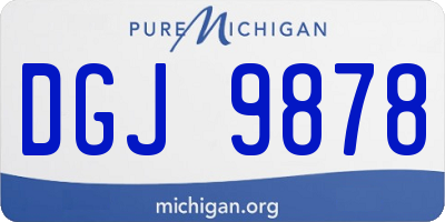 MI license plate DGJ9878