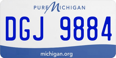 MI license plate DGJ9884
