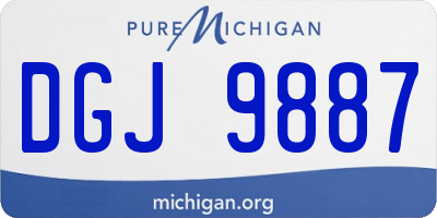 MI license plate DGJ9887