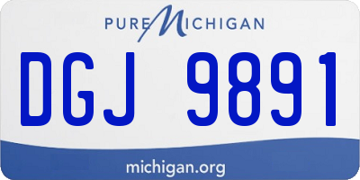 MI license plate DGJ9891