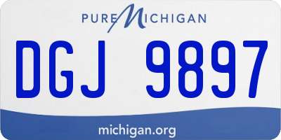 MI license plate DGJ9897