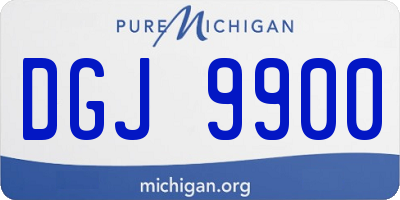 MI license plate DGJ9900
