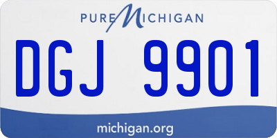 MI license plate DGJ9901