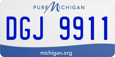 MI license plate DGJ9911