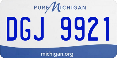 MI license plate DGJ9921