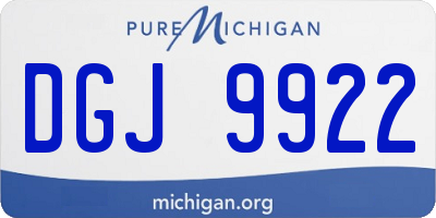 MI license plate DGJ9922