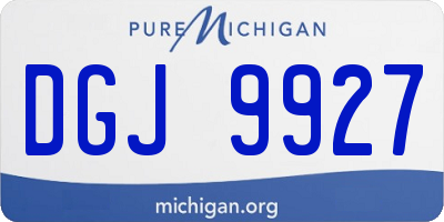 MI license plate DGJ9927