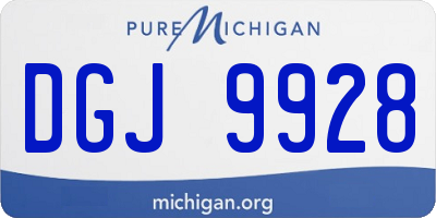 MI license plate DGJ9928