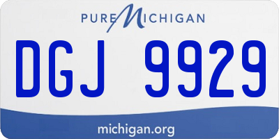 MI license plate DGJ9929
