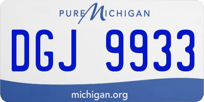 MI license plate DGJ9933