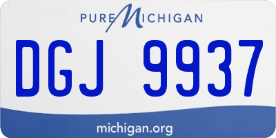 MI license plate DGJ9937