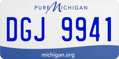 MI license plate DGJ9941