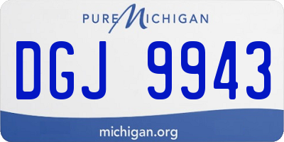 MI license plate DGJ9943