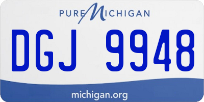 MI license plate DGJ9948