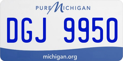 MI license plate DGJ9950