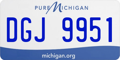 MI license plate DGJ9951