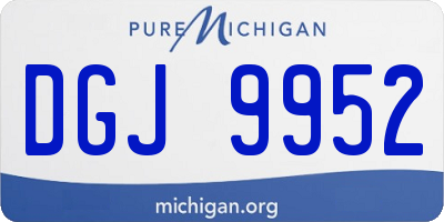 MI license plate DGJ9952