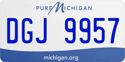MI license plate DGJ9957