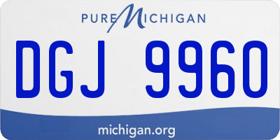 MI license plate DGJ9960