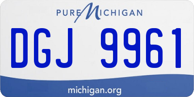 MI license plate DGJ9961
